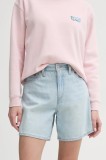 Levi&#039;s pantaloni scurti jeans HIGH BAGGY SHORT femei, neted, high waist, A9311