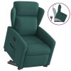 VidaXL Fotoliu rabatabil ridicare pe verticală, verde &icirc;nchis, textil 3303140
