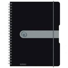 Caiet matematica A4, 80 file, spirala, Easy Orga, coperta PP, negru opac. foto