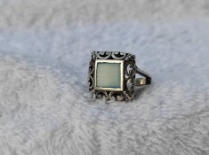 argint 1900 INEL cu ANGELIT unic FRANTA manopera EXCEPTIONALA vintage SPLENDID de efect