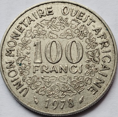 100 Francs 1978 Statele Vest Africane / West Africa, km#4 foto