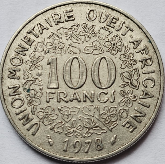 100 Francs 1978 Statele Vest Africane / West Africa, km#4