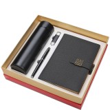 Set cu agenda, termos cu afisaj digital, pix, stick USB pentru birou, corporate, zile de nastere, Negru