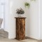 Gossi suport de plante, stejar fumuriu, 33x33x80 cm, lemn prelucrat