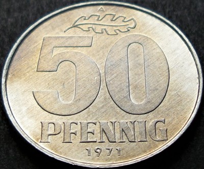 Moneda 50 PFENNIG - RD GERMANA / Germania Democrata, anul 1971 *cod 959 B foto