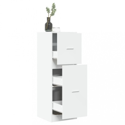 Gossi dulap de farmacie, alb, 40x41x118 cm, lemn prelucrat foto