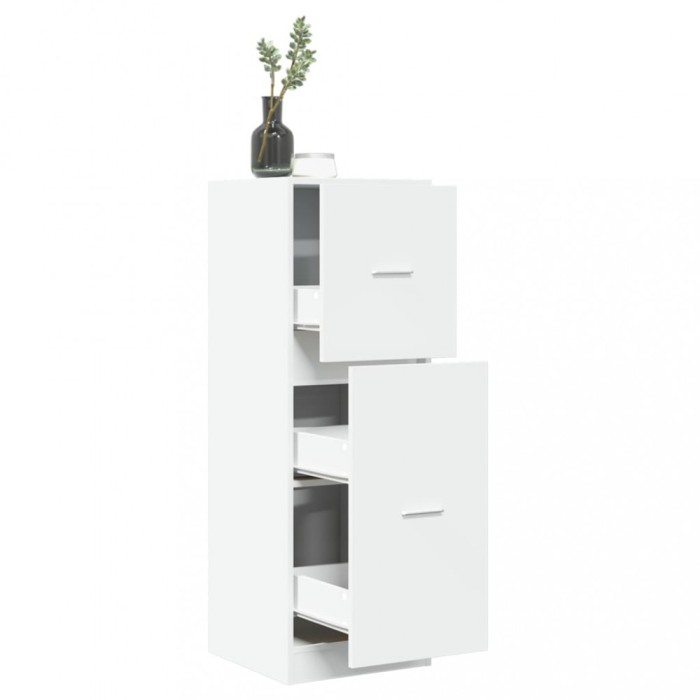 Gossi dulap de farmacie, alb, 40x41x118 cm, lemn prelucrat