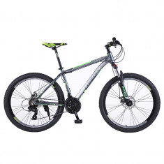 Bicicleta Mountain Bike 26 inch, cadru aluminiu, 21 viteze, schimbator Shimano, suspensii furca, resigilat foto