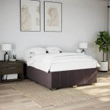 VidaXL Cadru de pat fără saltea, maro &icirc;nchis, 140x200 cm, textil 3284842