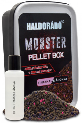 Haldorado - Micropeleti Monster Pellet Box 400g - Squid &amp;amp; Afine foto