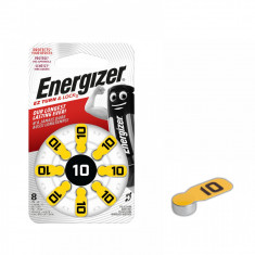 Baterii Energizer 10 PR70 PR10 Zinc-Aer 1,4V Pentru Aparate Auditive Set 8 Baterii foto