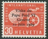 Elvetia 1969 - Vizita Papei 1v.neuzat,perfecta stare(z), Nestampilat