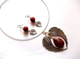 Set pandantiv si cercei cu jasper 46656