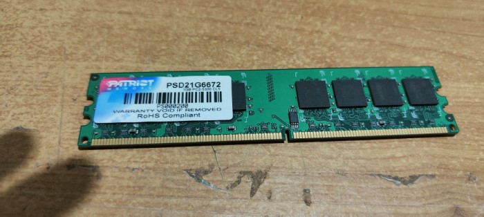 Ram Pc Patriot 1GB DDR2 Pc2-5300 PSD21G6672