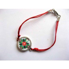 Bijuterie metal si sticla, bratara femei cu motiv traditional 29658