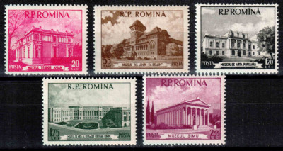 Romania 1955, LP 388, Muzee din Bucuresti, seria, MNH! foto