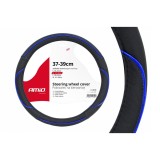 Husa volan negru + dunga albastra SWC-08-M (37-39cm) FAVLine Selection, Amio