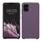 Husa Kwmobile pentru Samsung Galaxy A51, Mov inchis, Silicon, KWM000010ZA053C, Carcasa