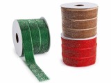 Cumpara ieftin Set 3 role panglica Craciun catifea multicolora mm 25 x 15 m