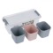 Set 3 Caserole Alimente, Transparent, Plastic, Multicolor, Capacitate 1.8L, Potrivit pentru Mașina de Spălat Vase