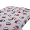 Lenjerie patut bebe, SomnART, cearceaf pat 60x120x10 cu elastic, cearceaf pilota 80x110, perna joasa 20x35, Bufnite Mici Relax KipRoom