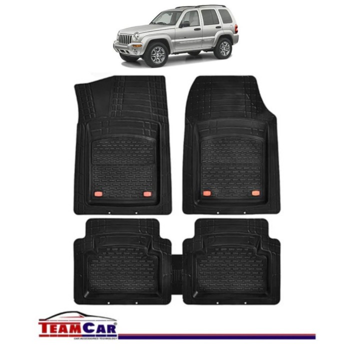Covorase Auto TeamCar&reg; Tip Tavita Compatibile Jeep Cherokee KJ (2001&ndash;2007) Negru Material Rezistent