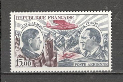 Franta.1973 Posta aeriana:H.Guillaumet si P.Codos-pionieri ai aviatiei SF.725 foto