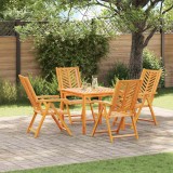 VidaXL Set de masă pentru grădină 5 pcs Maro 90 x 90 x 74 cm