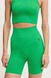 P.E Nation pantaloni scurți de antrenament Restore Seamless culoarea negru, uni, high waist, 243S296