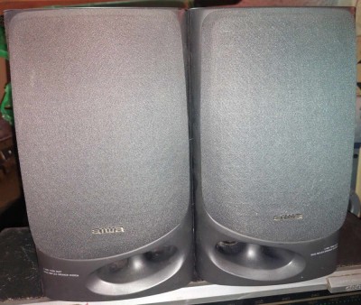 set2 boxe AIWA,Boxe originale vintage Aiwa speaker system mODEL-sx-n5200.Made in USA,Bass reflex speaker system,boxa AIWA foto