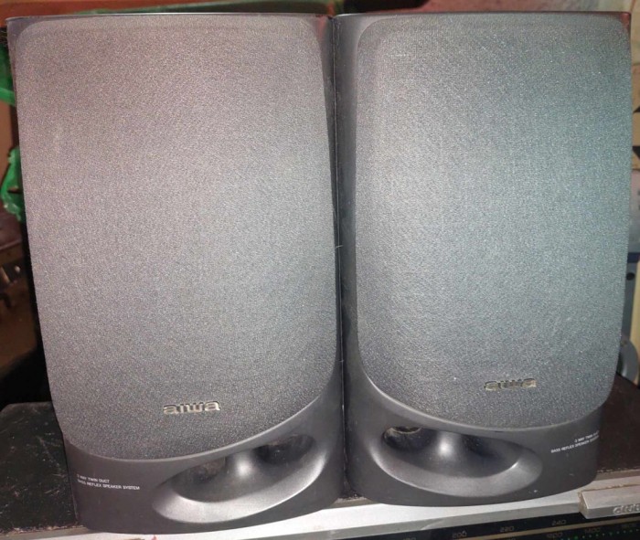 set2 boxe AIWA,Boxe originale vintage Aiwa speaker system mODEL-sx-n5200.Made in USA,Bass reflex speaker system,boxa AIWA