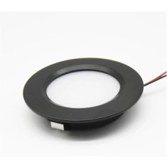 Spot led ingropat cu fire alb cald 12V 2-2.5W rama neagra cu atingere