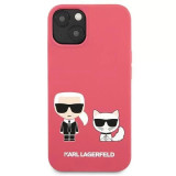 Cumpara ieftin Husa Cover Karl Lagerfeld Choupette Liquid Silicone pentru iPhone 13 Rosu
