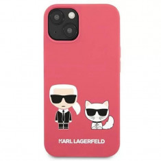 Husa Cover Karl Lagerfeld Choupette Liquid Silicone pentru iPhone 13 Rosu foto