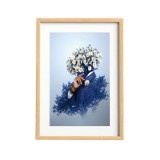 Rama foto SA002, dreptunghiulara, 18 x 24 cm, lemn natur, plastic