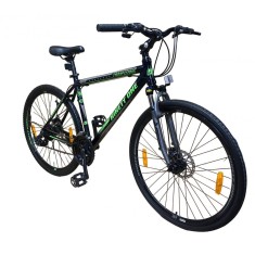 Bicicleta hibrida 700c de munte si oras cadru 18 inch aluminiu 21 viteze shimano frane pe disc