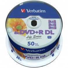 DVD+R Double Layer Verbatim printable, 8.5GB, 8X, spindle 50 buc