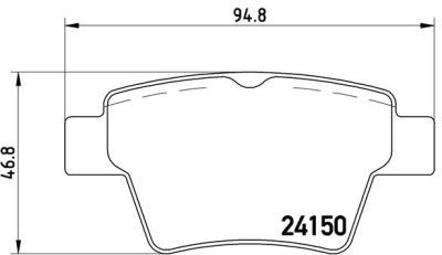 Placute frana Citroen C4 1 (Lc); Peugeot 207 (Wa, Wc), 307 (3a/C) (3h) SRLine parte montare : Punte spate foto