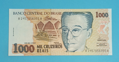 Brazilia 1.000 Cruzeiros Reais 1993 &amp;#039;Escola Parque&amp;#039; UNC serie: A 2457056355 A foto