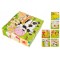 Set 6 in 1 cuburi Puzzle din lemn pentru copii, 6 imagini