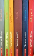 LOT 6 CARTI NORMAN MANEA: ZILELE SI JOCUL. PE CONTUR. LAPTELE NEGRU.VORBIND PIETREI. ATRIUM. CARTEA FIULUI--317268