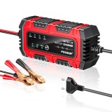 Incarcator redresor inteligent de baterie Foxsur Moto/Auto 6V-12V, 4Ah&ndash;30Ah, cu Mod Reparare si Detectare Automata