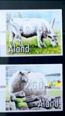 ALAND 2001 fauna animale vite , oaie SERIE nedantelat nestampilata foto