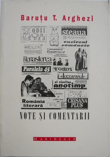 Note si comentarii - Barutu T. Arghezi