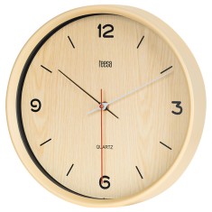 Ceas de perete Teesa, 30 cm, cadran luminos, imitatie lemn
