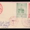 1954 Romania - Suvenir filatelic cu 2 vignete si stampila speciala de la Expozitia Filatelica SIBIU, ex-colectia Laszlo Eros