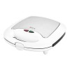 Sandwich maker 3 in 1 Ecg, 700 W, otel inoxidabil, placi detasabile, Alb