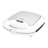 Sandwich maker 3 in 1 Ecg, 700 W, otel inoxidabil, placi detasabile, Alb, General