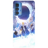 Husa compatibila cu Motorola Edge 20 Lite model Fate Grand Order Anime, Silicon, TPU, Viceversa, Transparent, Carcasa