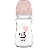 Canpol babies Exotic Animals biberon pentru sugari Pink 240 ml